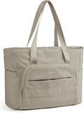 BAGSMART Tote Bag for Women, Lightweight Tote Bag with Yoga Mat Strap | Quilted Handbag for Daily, Work, Gym by BAGSMART