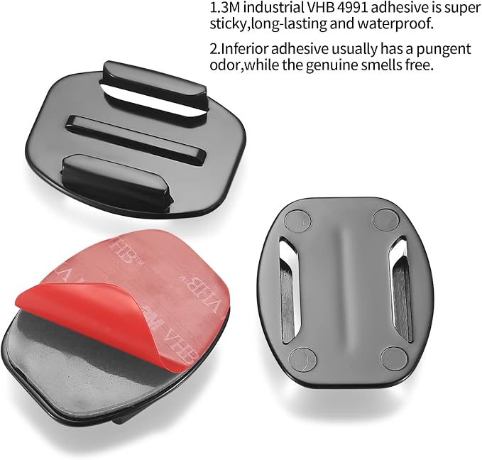 18 Set Helmet Adhesive Sticky Mount, Compatible with GoPro Hero 10/9/8/7, Fusion, 6/5/4, Session, Action Camera - Image 3