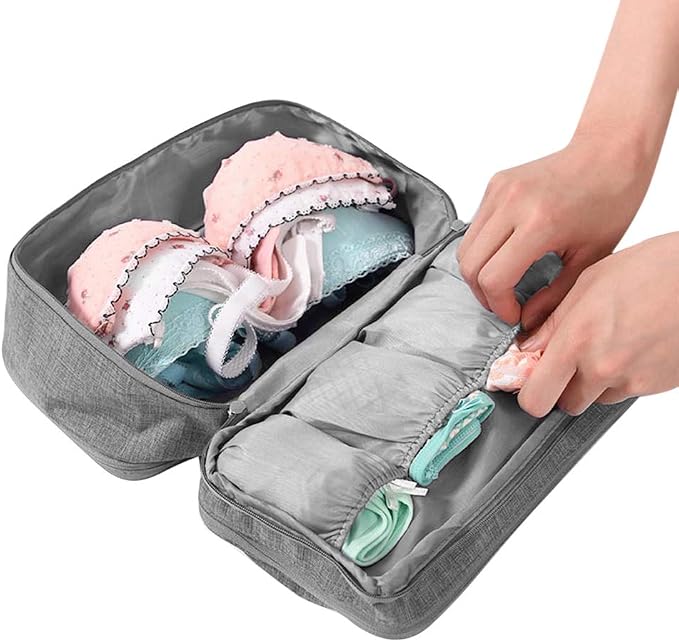 Portable Underwear Bra Storage Bag Waterproof Travel Organizers Multi-Layer Toiletry Packing Cube - Image 4