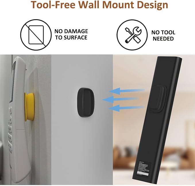 Tiizze 5 Pack Upgraded Magnetic Remote Control Holder Wall Mount - Enhanced N52 Magnets & Stronger Adhesive, No-Drill Remote Organizer for TV/Fan/AC Remotes - Image 4