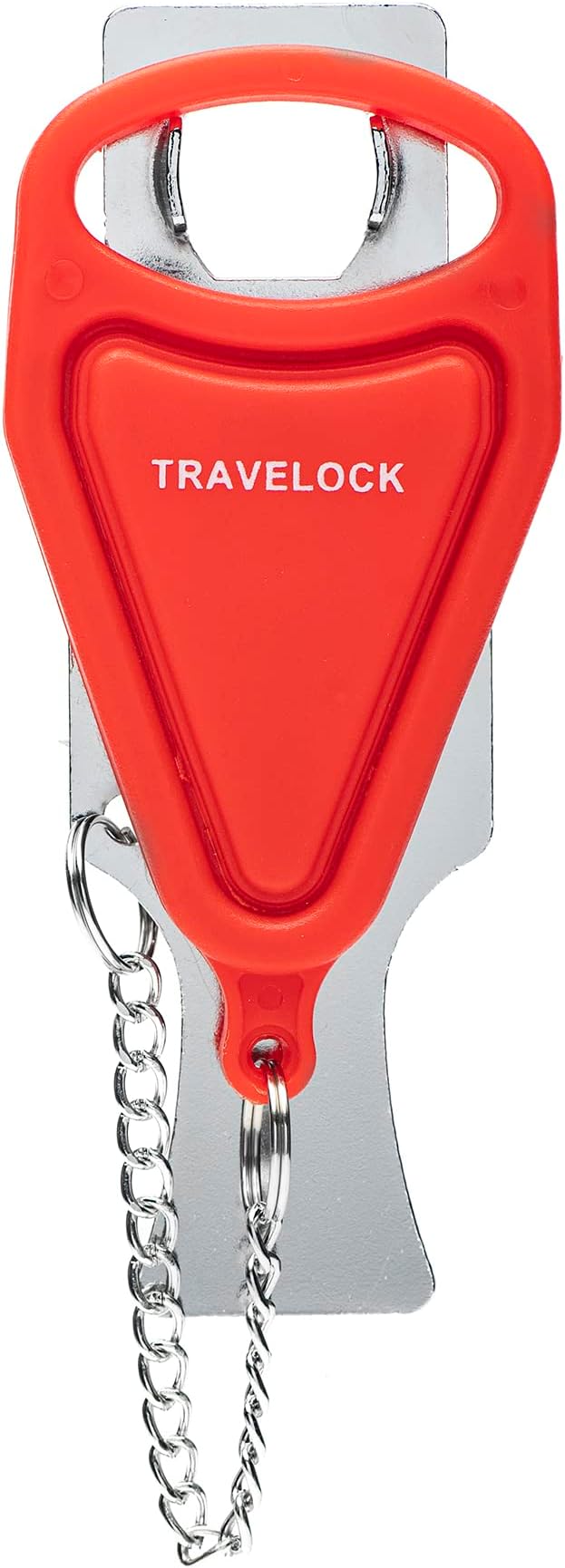 Portable Door Lock for Women & Travel Safety - Heavy Duty Portable Lock Perfect for AirBnb's, Hotels, Apartments, Hostels, Dormitories (Red, Single Hole) - Image 2