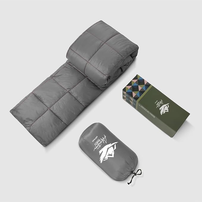 Mini Camping Blanket,Lightweight Puffy Blanket Packable Down Alternative Throw Blanket Waterproof Windproof for Outdoors, Travel, Beach, Airplane, Hiking - Image 5