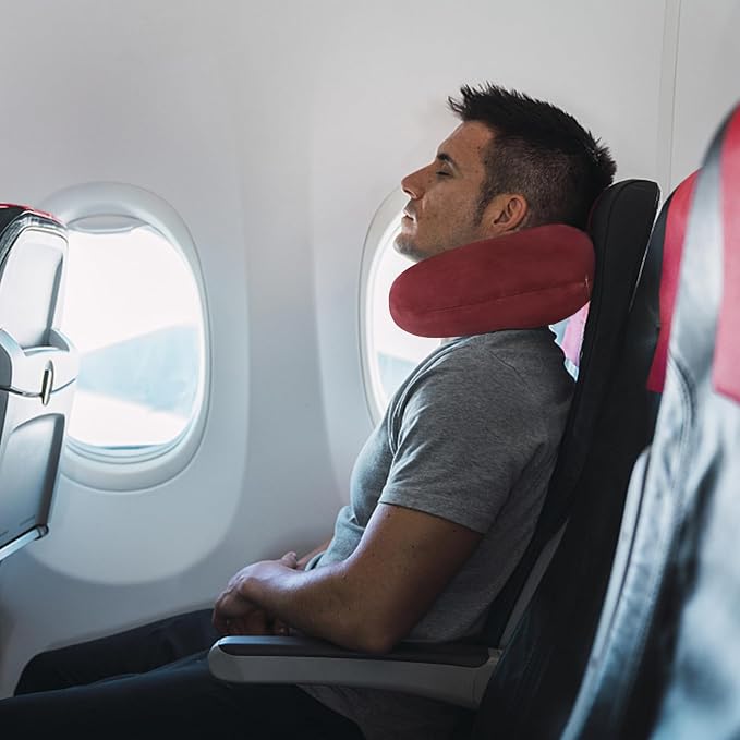 Travel Neck Pillow Memory Foam U Shape Neck Pillow for Travel Pillow Comfortable Head Neck Support Airplane Pillow for Traveling Car Home Office Travel Neck Flight Pillow - Image 7