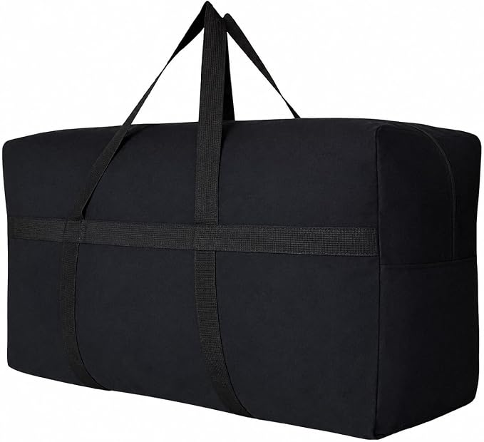 YiKitHom Extra Large Canvas Storage Duffle Bag for Travel, Oversized Giant Big Traveling Duffle Bag by YiKitHom