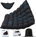 Portable Travel Airplane Seat Cushion, 3D Air Cell Tech with Built-in Pump, Adjustable Firmness Back & Tailbone Support, Ideal for Long Flights, Office, Car, Wheelchair,Great for Soccer Watching by Unknown