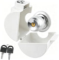 Door Knob Lock-Out Device – Prevents Turning of Door Knob and Access to Keyhole, Can be Used for Home Rentals,Evictions,Job Sites & More – Keyed Alike,ChildProof knob Lock Cover,White（1 Pack） by PKLIYH