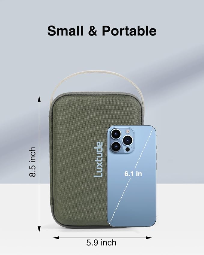 Tech Organizer Travel Case, Portable Electronics Organizer | Hard Shell Zipper Case for Charging Cables, Power Banks and Other Travel Essentials (External Size 8.5 x 5.9 x 2.5 Inch) - Image 5