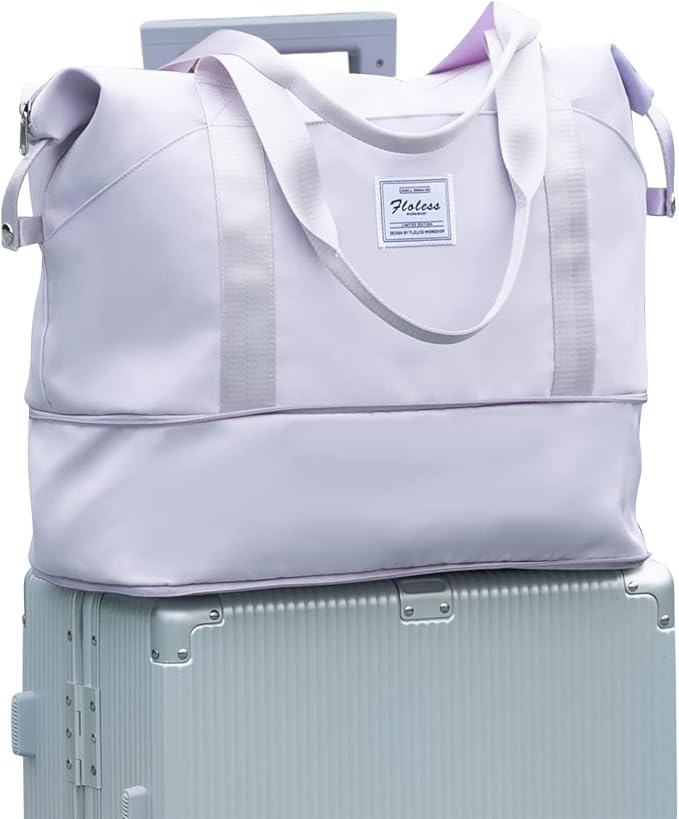 Travel Duffel Bag, Sports Tote Gym Bag, Shoulder Weekender Overnight Bag for Women by WONHOX