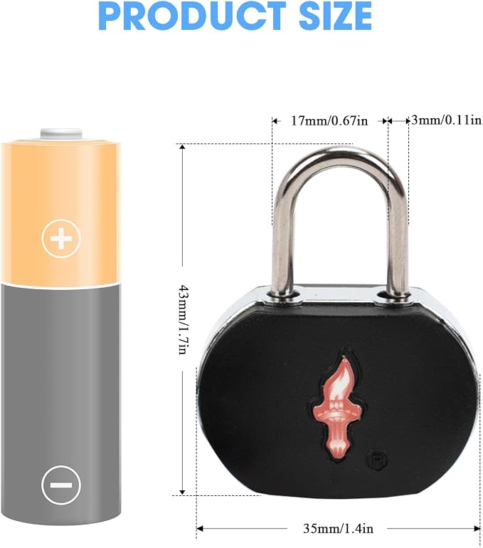 TSA Keyed Alike Luggage Lock 6-Pack Black – Family Travel Set | 6 locks share 1 key. 2 keys per lock. TSA Safe Skies approved. Steel cable. For suitcases, backpacks, gym lockers. - Image 2