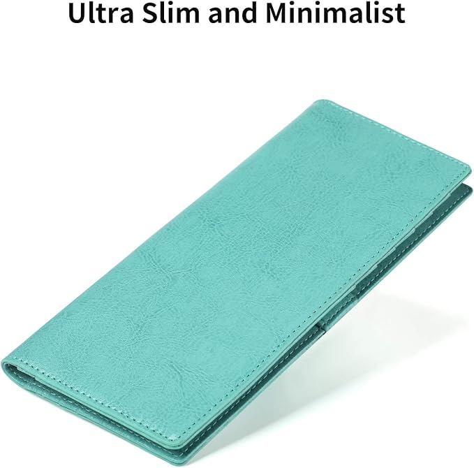 Ultra Slim Thin Leather Women Wallet RFID Blocking Credit Card Holder Bifold Long Ladies Billfold - Image 7