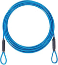 3.3mm (1/8 Inch) Outdoor Travel Security Cable-3/4/6/10/15/20/30ft Luggage Lock Safety Wire Flexible Steel Wire Rope with Double Loop Safety for Luggage, Bike, Lock (Blue, 20ft-(1Pack) by MiMetty