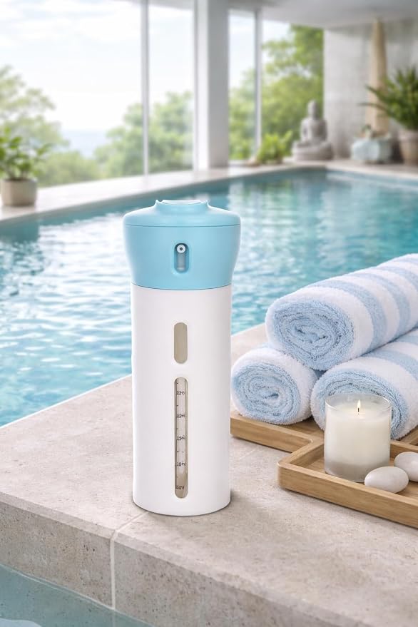 Travigo 4-in-1 Travel Dispenser Bottle, TSA Approved, Leak Proof, Four Reusable 1.4 oz. (40 mL) Toiletry Containers for Shampoo, Conditioner, Soap, Lotion, Skincare (Blue) - Image 9