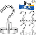 Magnetic Hooks Heavy Duty Cruise Essentials 85LBS Strong Magnet 5Pcs | Metal Hooks for Cruise Cabins Industrial Strength Outdoor Hanging Brackets Magnets Hook Perfect Items on Cruise Ships by MIKEDE