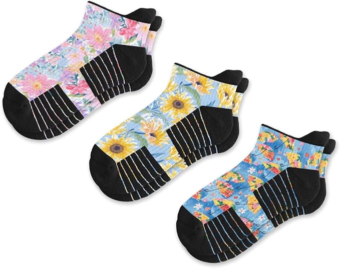 Viasox Ankle Compression Socks for Women & Men 3 Pack, 14 mmHg Support Improves Circulation, Extra Cushioned - Image 2