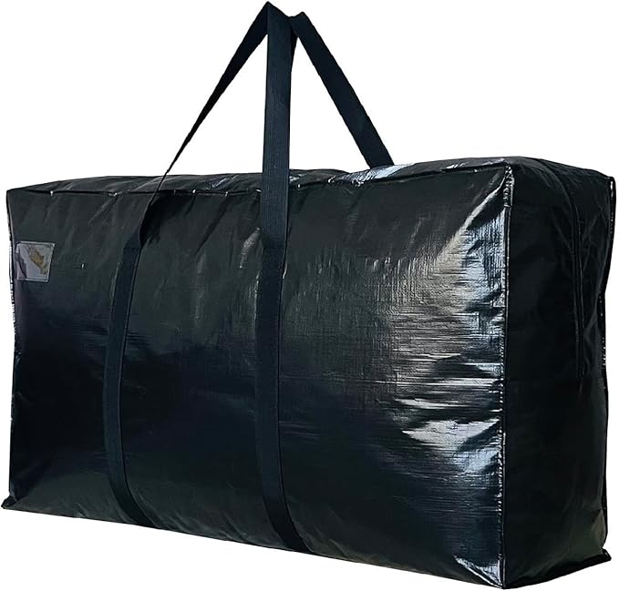 Extra Large Storage Bags, Jumbo Moving Storage Bags Heavy Duty, Foldable Big Black XL Duffle Bag for Travel by YiKitHom