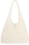 COOKOOKY Crochet Beach Tote bag Summer Beach Bag for Women Aesthetic Mesh Tote Bag Hippie Bag Knit Bag by COOKOOKY