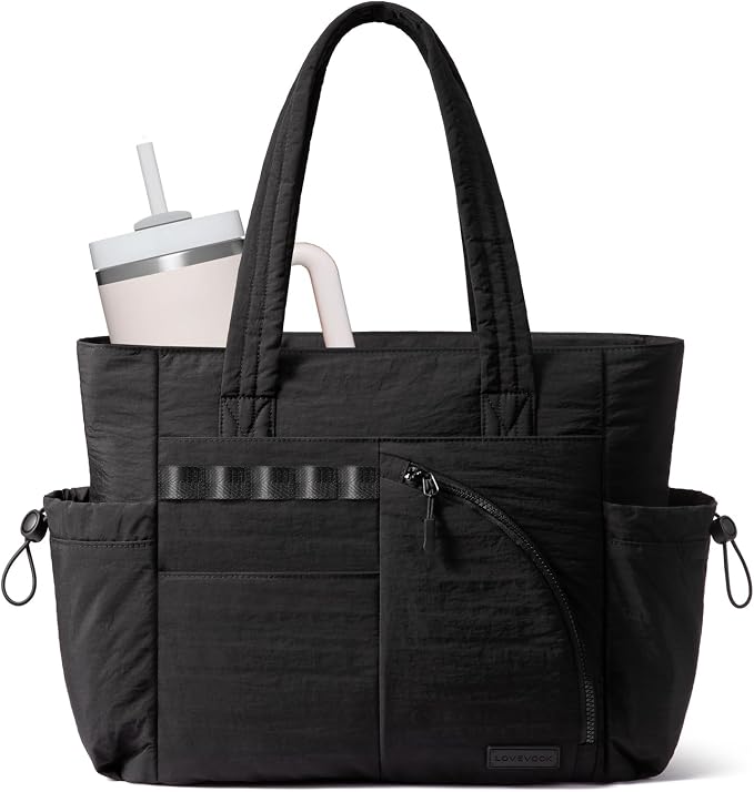 LOVEVOOK Women's Tote Handbags, Puffer Bag and Work Bags with Compartment for Women, Lightweight Quilted Nurse Shoulder Daily by LOVEVOOK