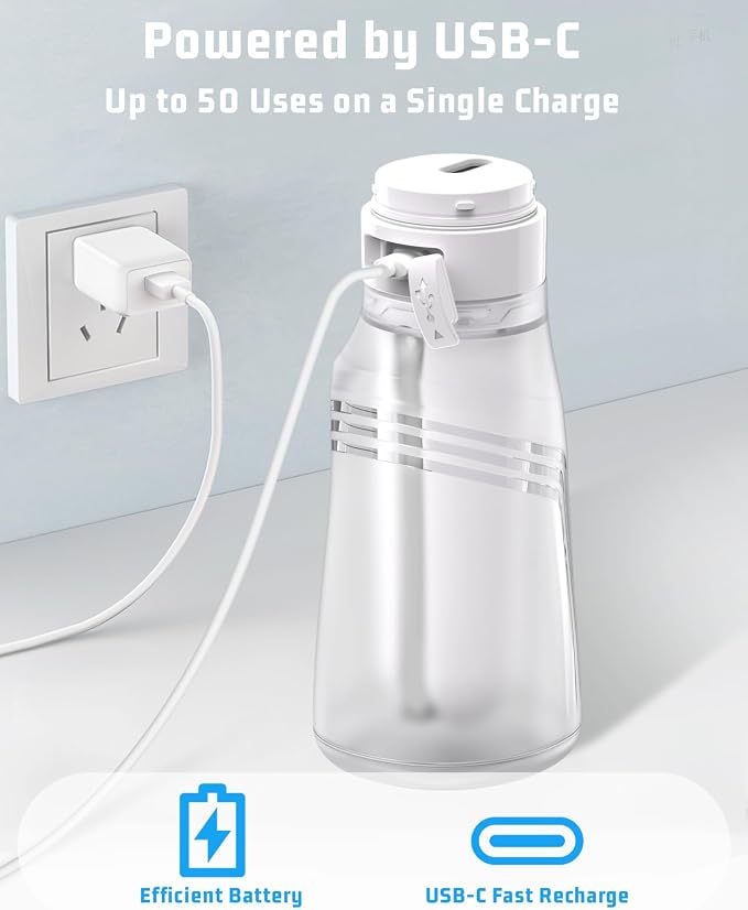 Portable Bidet for Travel with 400ml Bottle, 3 Pressure Modes | Rechargeable Electric Travel Bidet, Waterproof Handheld Bidet Sprayer for Women Men Baby Cleaning - Image 6