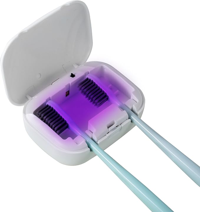 Toothbrush Storage Case with UV-C Lights – Rechargeable Portable Toothbrush Cover, Hook Wall Mount Disinfection Box for Home, Travel & Fits All Toothbrushes by Unknown