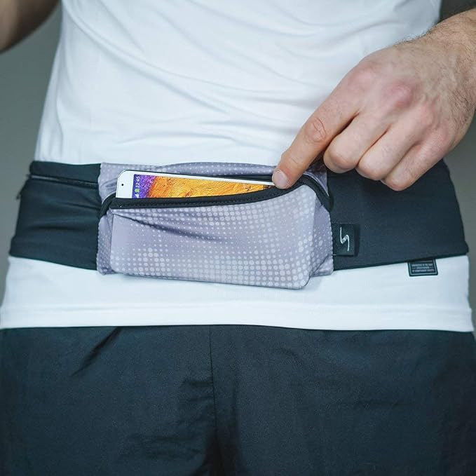 3 Pocket Adjustable Running Belt Waist Pack, Fanny Pack For Working Out With Sweat Resistant Backing, Holds All iPhone Models - Image 6