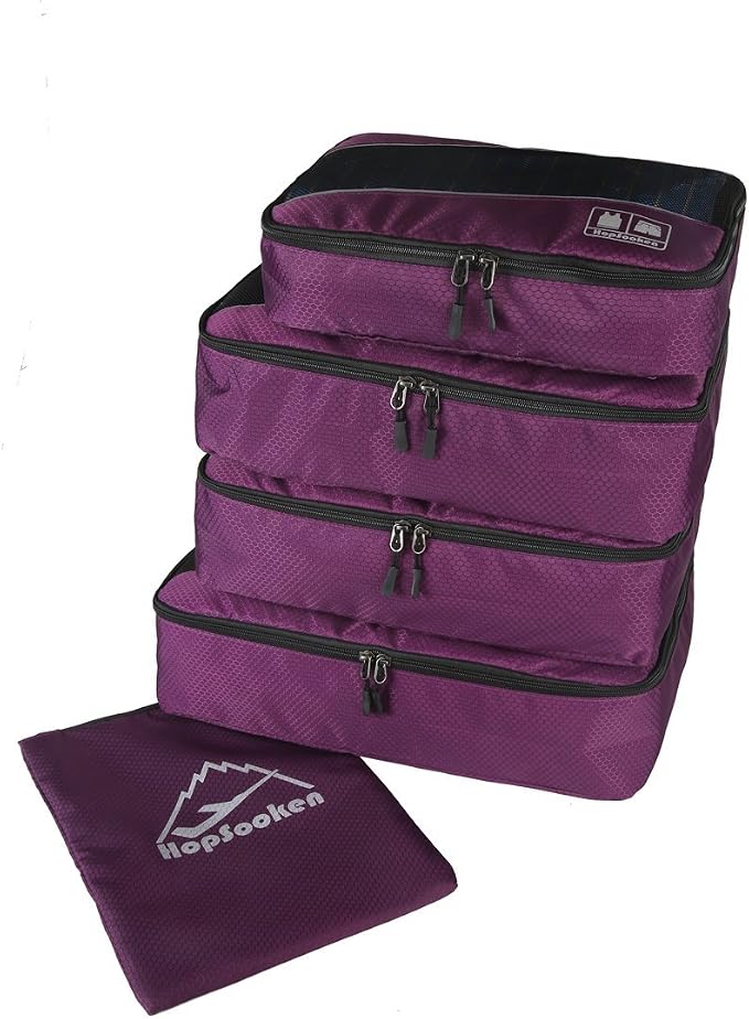 5 Set Packing Cubes for Travel Large Suitcase Luggage Organizer Bags Travel Accessories Vacation 4 Cubes 1 Laundry Pouch Bag - Image 3