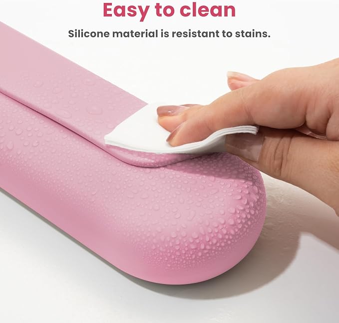 Silicone Electric Toothbrush Travel Case, Manual Toothbrush Travel Cover for Men and Women,Toothbrush Holder for Travel,Gym and More, Fits Most Manual and Electric Toothbrushes - Pink - Image 4