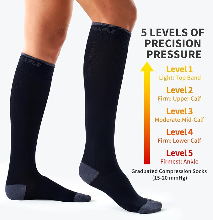 4 Pairs Compression Socks for Women and Men-Circulation Best Support Socks for Running,Athletic,Cycling - Image 4