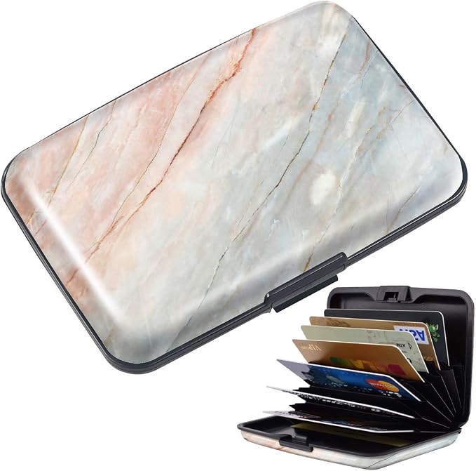 Coco Rossi Credit Card Holder RFID Aluminum Small Mini Wallet Women | Metal Wallet, Business Cards Holder, ID Case, Slim Sleeves, Womens Girls Gift, Carry Proof Wallets for Travel, Grey - Image 2