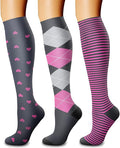CHARMKING Compression Socks for Women & Men Circulation (3 Pairs) 15-20 mmHg is Best Support for Athletic Running Cycling by CHARMKING