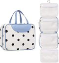 Hanging Travel Toiletry Bag,Large Capacity Cosmetic Travel Toiletry Organizer for Women with 4 Compartments & 1 Sturdy Hook,Perfect for Travel/Daily Use/Christmas by Bosidu
