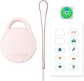 Momax Key Finder Tracker Tag - [Apple MFi Certified] Smart Bluetooth Tracking Device with Find My (iOS Only), Replaceable Battery, DIY Stickers, for Wallets, Luggage, Suitcases, Backpacks, Pink by MOMAX