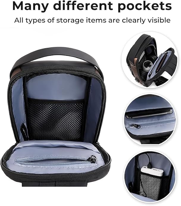 Unisex Anti-Theft Sling Bag with USB Port, Water-Resistant Crossbody Chest Backpack for Travel & Work - Image 9