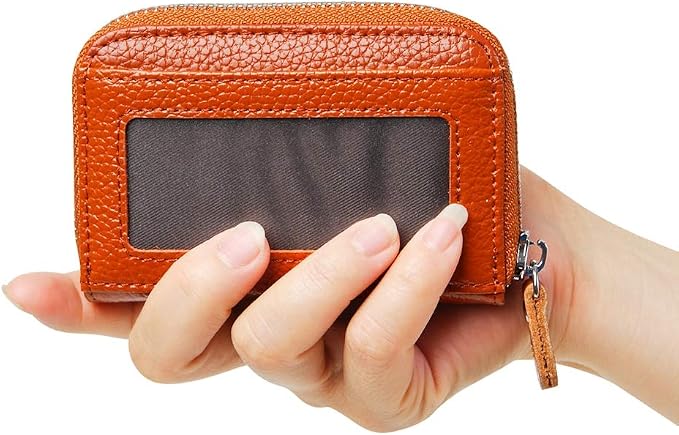 Women's RFID Blocking 12 Slots Credit Card Holder Leather Accordion Wallet - Image 5