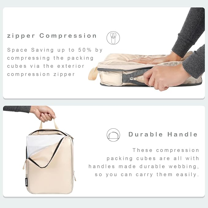 BAGAIL 6 Set Ultralight Compression Packing Cubes Packing Organizer for Travel Accessories Luggage Suitcase Backpack - Image 3