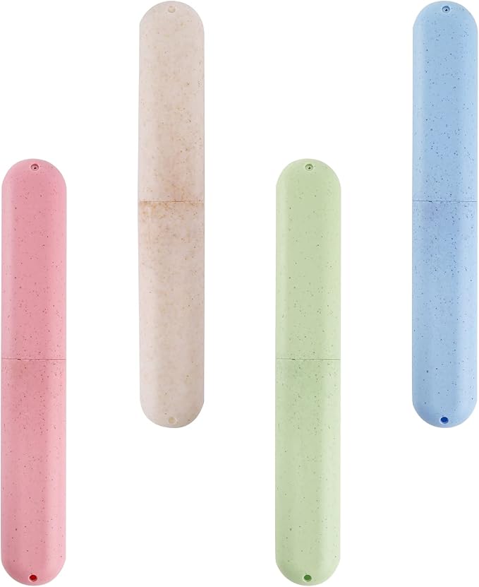 28 Pack Travel Toothbrush Case, Portable Dust-proof Breathable Toothbrush Holder for Travel, Business, Home, Camping, School (4 Colors) - Image 2