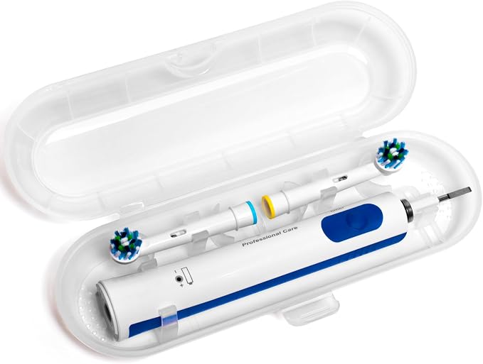 Electric Toothbrush Case Compatible with Oral B/Oral-B Pro/iO/Philips Sonicare/Demita/Bitvae and most other Brand Electric Toothbrushes on the market，Transparent by seplouis