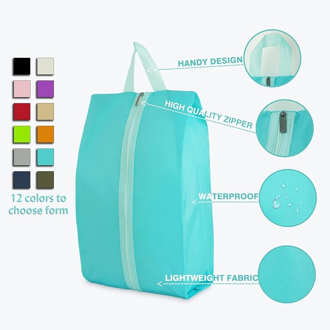 6pcs Portable Shoe Organizer, Travel Pouches with Zipper, Golf Shoe Bags, Clothes Bags, Soccer Cleats Bag Shoe Pouch for Gym, Waterproof, Odor-Resistant (Blue) | Golf Shoe Bags, Clothes Bags, Soccer Cleats Bag Shoe Pouch for Gym, Waterproof, Odor-Resis... - Image 4