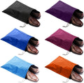 6 Pack Waterproof Nylon Shoe Bags Travel Bags for Men Women (Multicolor, 15.1"(L) x12.2"(W)) by FASYACO