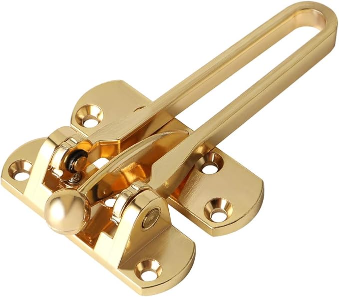 Alise Swing Bar Door Lock,Gold Door Lock for Front Doors and Inside Doors | Security Door Guard Latch for Kids Safety Home Security,Hotel Latch Lock Front Door Child Lock by Alise