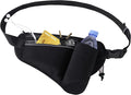 Slim Running Belt for Women Men,Runners Fanny Pack Phone Holder,Money Belt,Running Gear Accessories,with 3 Pockets (Light Black) by Unknown