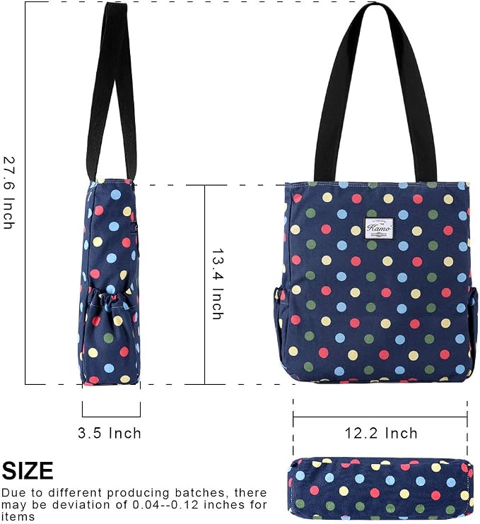 KAMO Floral Tote Bag - Waterproof Lightweight Handbags Travel Shoulder Bag for Hiking Yoga Gym Swimming Travel Beach - Image 3