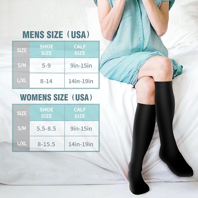 Compression Socks for Women & Men Circulation(6 pairs)-Graduated Supports Socks for Running, Athletic Sports - Image 7