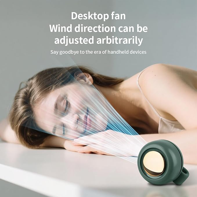 Portable Bladeless Fan, 3 Speed Silent Mini Whirlwind Fan, Hands-Free Wearable with Waist Clip for Office/Travel/Outdoor, USB Rechargeable Personal Cooling (Pink) - Image 6