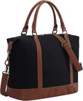 Bluboon Travel Tote Bags with Zipper Ladies Canvas Bag Weekender Overnight Bag for Women Carry on Duffel Bag Trolley Sleeve by BLUBOON