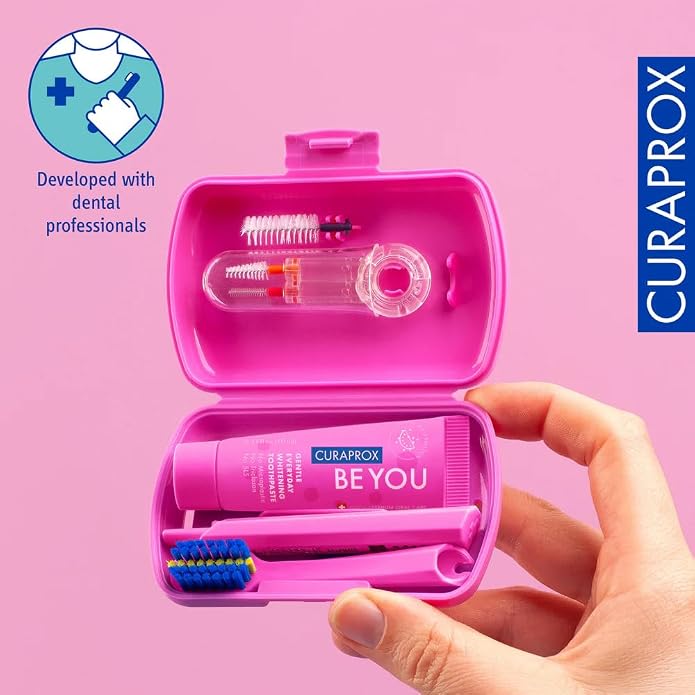 Curaprox Ortho Travel Set, Pink, Set with CS 5460 Ortho, Toothpaste, IDB | Curaprox 5460 Ortho Ultra-Soft Toothbrush, Interdental Brushes, BeYou Toothpaste, 9.5 x 6cm (3.7 x 2.3 inch), Swiss Oral Care - Image 5