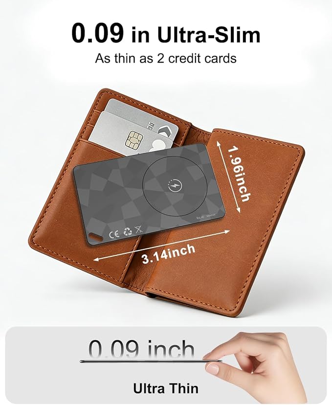 4 Pack Wallet Tracker Card (iOS and Android), 6-12 Years Battery Smart Card | Bluetooth Slim Tracing Card, Work with Apple Find My & Google Find Hub, Locator for Luggage, Passports, Keys, Backpack - Image 7