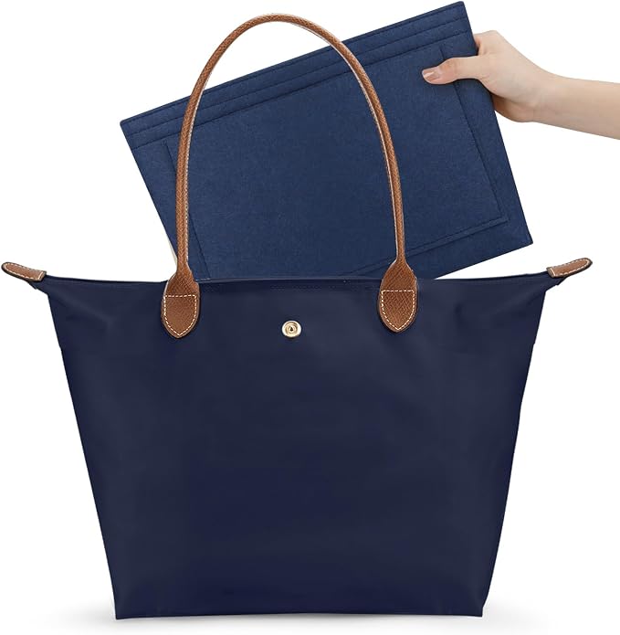 Tote Bag for Women with Purse Organizer Insert. | Foldable Large Capacity Waterproof Nylon Bag for Travel, Work, and Daily Use. - Image 4