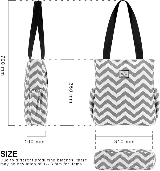 KAMO Floral Tote Bag - Waterproof Lightweight Handbags Travel Shoulder Bag for Hiking Yoga Gym Swimming Travel Beach - Image 3