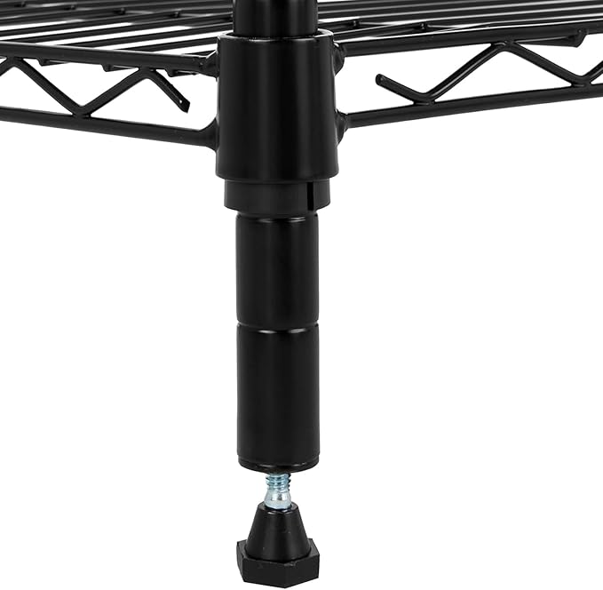 Amazon Basics 5-Shelf Adjustable Heavy Duty Steel Wire Storage Shelves for Garage, Kitchen, Easy Assembly, 36" x 14" x 72", Black - Image 5