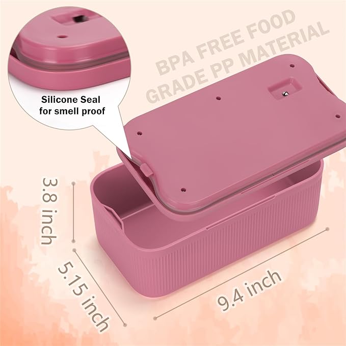 Medication Lock Box,Small Lockable Storage Box with Combination Code for Phone,Medicine Safe,Food, Home,Refrigerator,Office,Personal Items,Travel,Gift,Pink - Image 2
